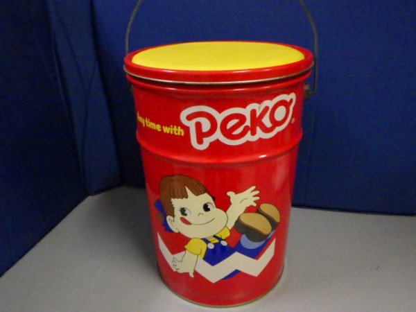 不二家 ペコちゃん ペール缶 スツール缶 Any time with peko ￥1,958
