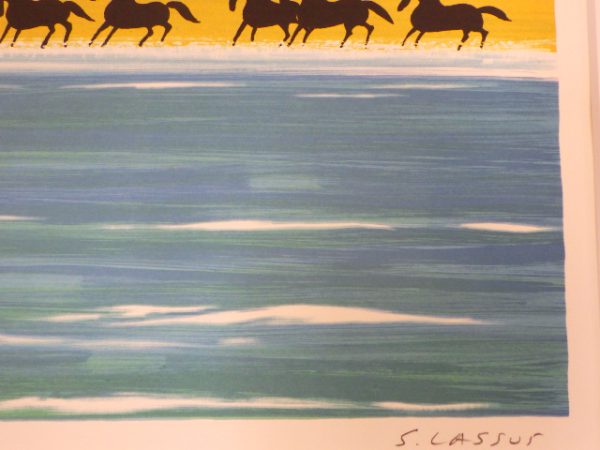 絵画「9頭の馬」(リトグラフ) - 富山県のその他